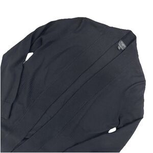 Talbots 100% Merino Wool Open Front Cardigan Women’s Size M P Black Long Sleeve